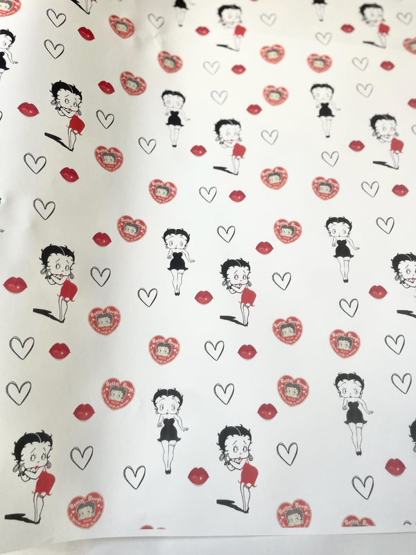 Boopy Vintage 1930s Inspired Wrapping Paper Risqué Miss B Classic Gift Wrap The Boop Girl Nostalgia Grandmother Gift Wrap Lil B Betts Bridal