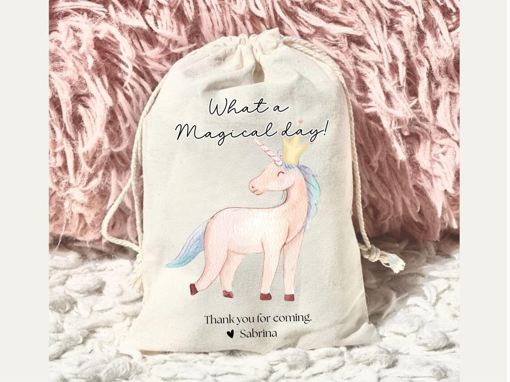 Personalized Waste Free Favor Kid Bag Kit School Birthday Bag Favor for Classmate unicorn Whimsical Party Unicorn Theme Birthday Girl Bday