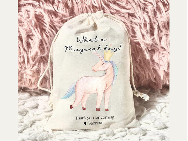 Personalized Waste Free Favor Kid Bag Kit School Birthday Bag Favor for Classmate unicorn Whimsical Party Unicorn Theme Birthday Girl Bday