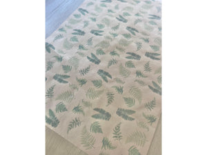 Kraft Paper Fern Gift Wrap Nature Greenery Wrapping Paper Recycled Sustainable Birthday Gift Event Hand Pressed Inspired Sage Green Gift