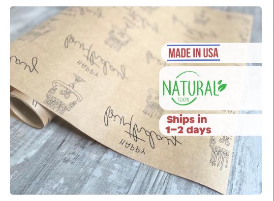 Personalized Recycled Birthday Gift Wrap