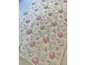 Red Mushroom Kraft Paper Fern Gift Wrap Nature Greenery Wrapping Paper Recycled Floral Birthday Gift Event Natural Kid Safe Rustic Party