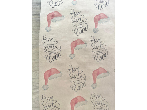 From Santa Clause Wrapping Paper Kraft Unique Christmas Gift Wrap for Kids From the North Pole Recycled Sustainable Secret Santa Rustic