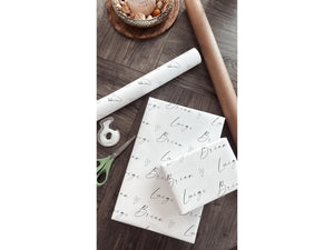 Personalize Couple Name Wrapping Paper Bride and Groom Bridal Shower Gift Wrap Custom Wrapping Paper Elegant Romantic Just Married Unique