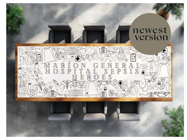 Large Medical Coloring Banner Healthcare