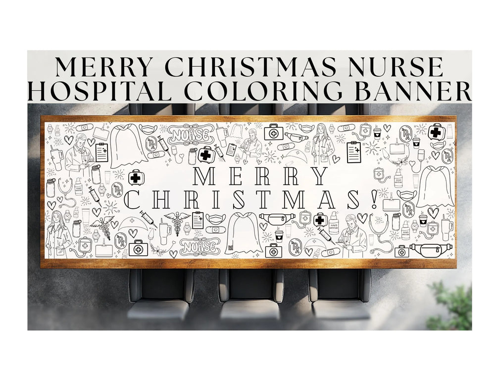 Nurse Holiday Coloring Banner