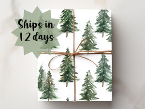 Minimalist Christmas Tree Wrapping Paper