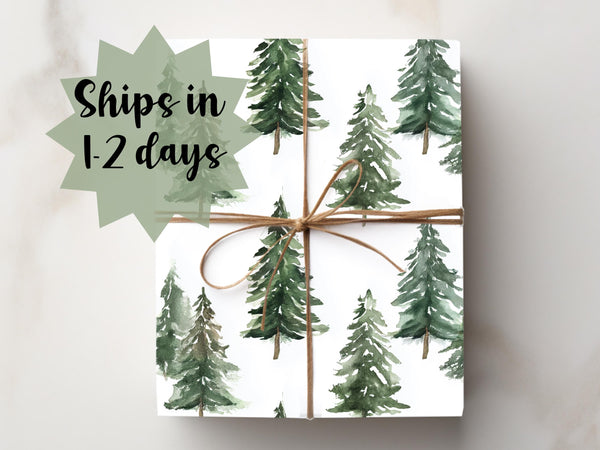 Minimalist Christmas Tree Wrapping Paper