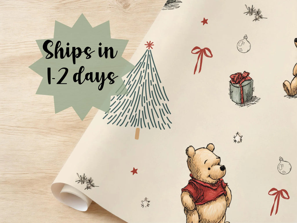 Classic Pooh Bear Nostalgia Gift Wrap