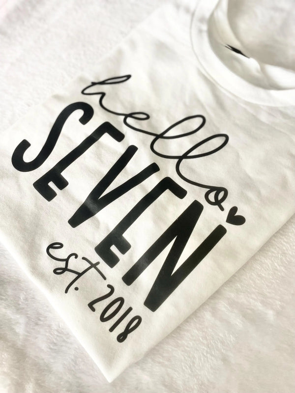 Hello Seven Year Old T Shirt