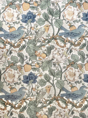 Whimsical Fruit Pattern Bird Wrapping Paper