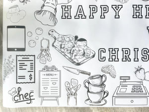 Health care food worker Coloring Banner