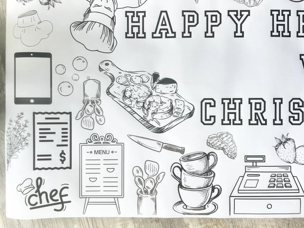 Health care food worker Coloring Banner