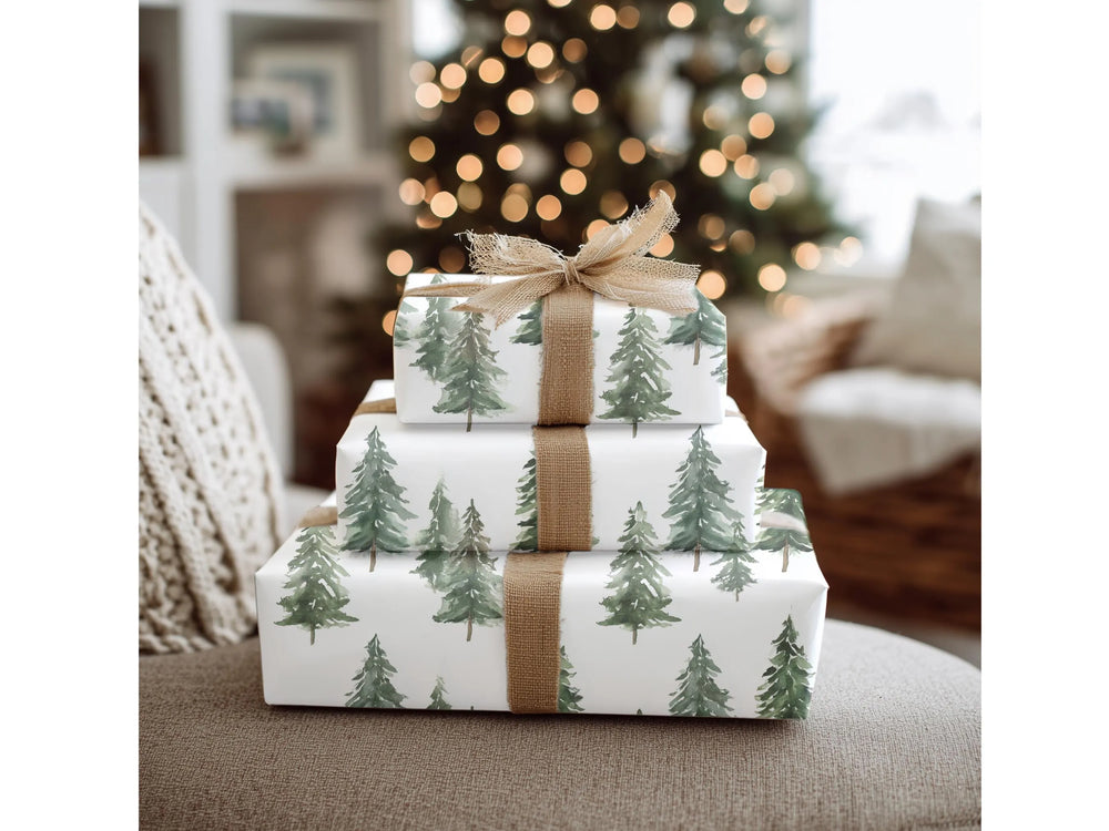 Minimalist Christmas Tree Wrapping Paper