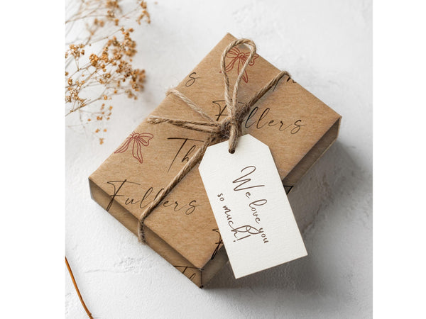 Custom Last Name Wrapping Paper