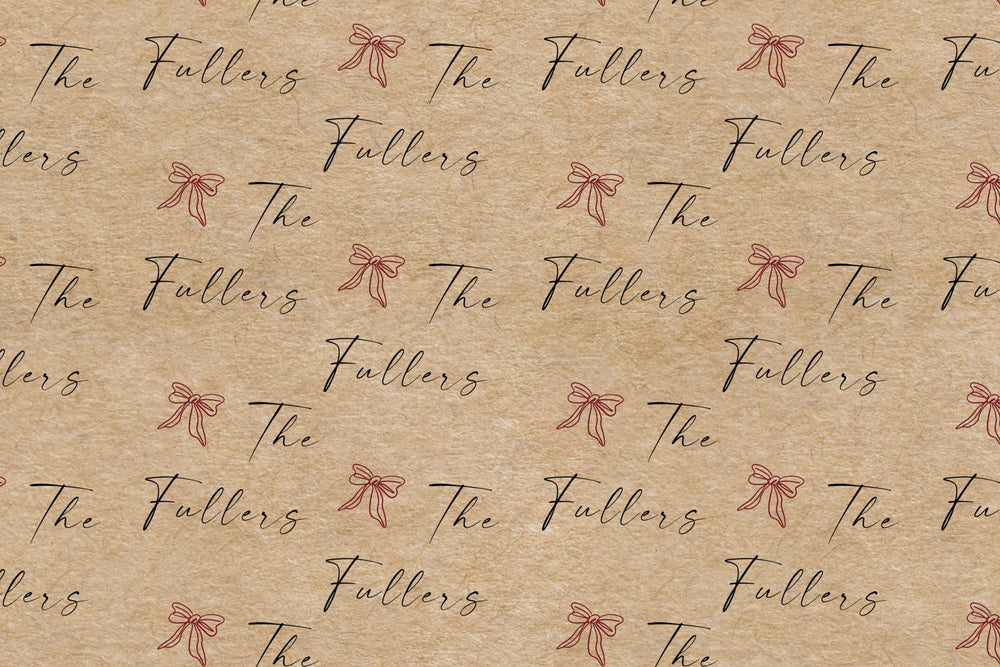 Custom Last Name Wrapping Paper