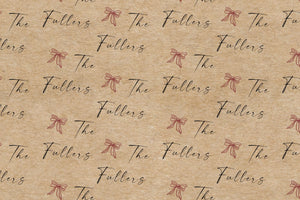 Custom Last Name Wrapping Paper