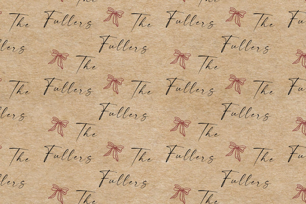 Custom Last Name Wrapping Paper