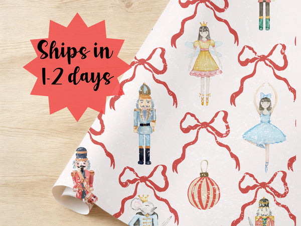 Vintage Nutcracker Christmas Wrapping Paper