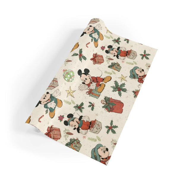 Vintage Inspired Mouse Design Wrapping Paper