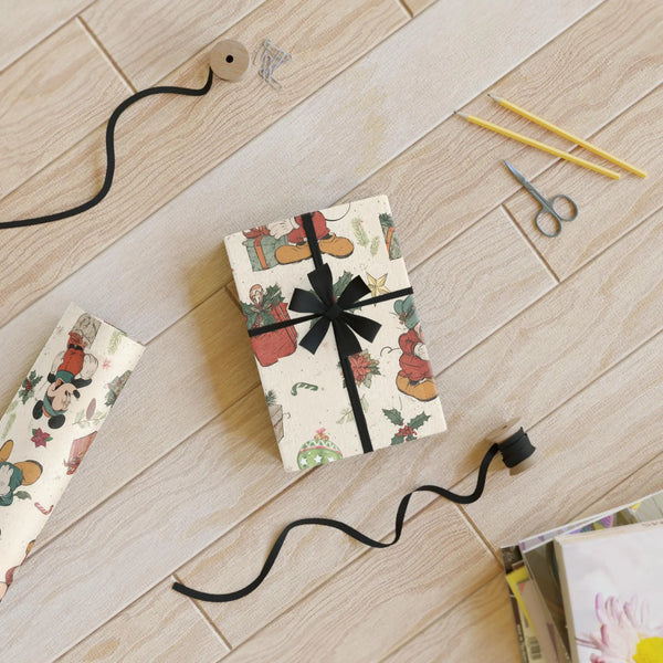 Vintage Inspired Mouse Design Wrapping Paper