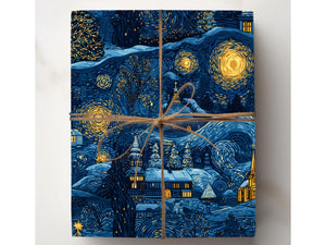 Van Gogh Inspired Wrapping Paper