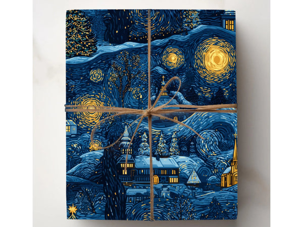 Van Gogh Inspired Wrapping Paper