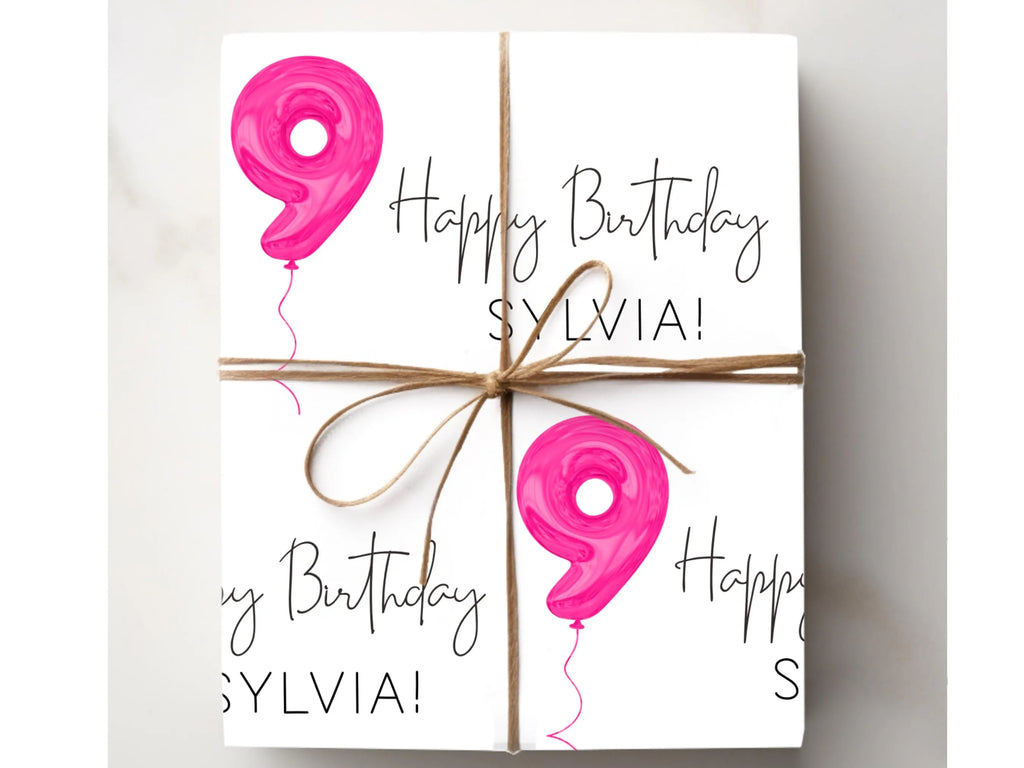 Personalized Boy Birthday Gift Wrap