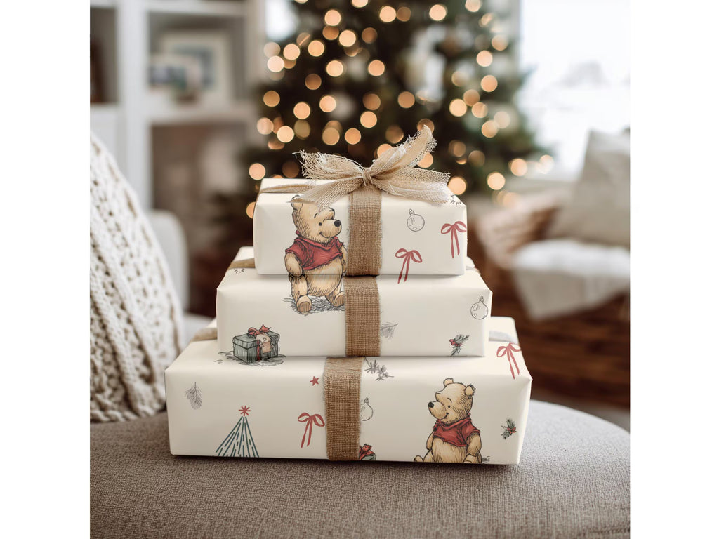 Classic Pooh Bear Nostalgia Gift Wrap