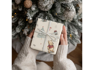 Merry Christmas Vintage Pooh Bear Wrapping Paper