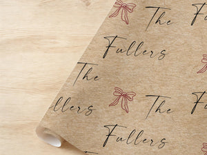 Custom Last Name Wrapping Paper