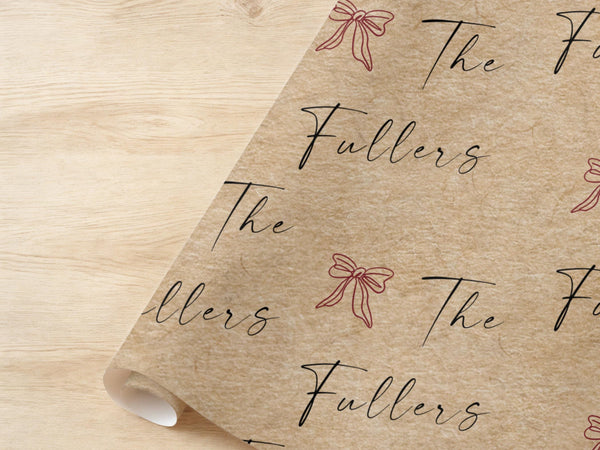 Custom Last Name Wrapping Paper