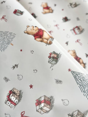 Merry Christmas Vintage Pooh Bear Wrapping Paper