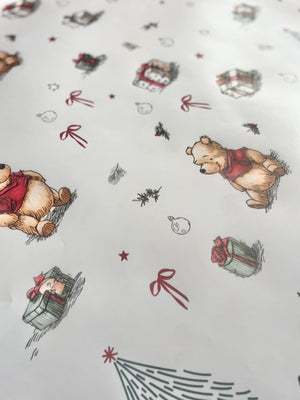Merry Christmas Vintage Pooh Bear Wrapping Paper