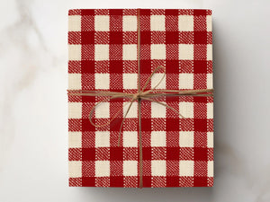 Xmas Gingham Wrapping Paper