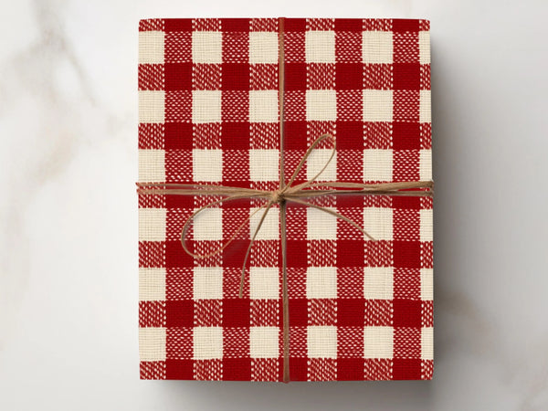 Xmas Gingham Wrapping Paper