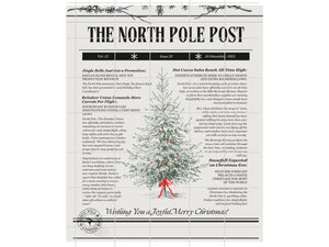 Cute North Pole News Wrapping Paper