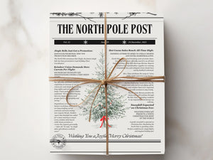 Cute North Pole News Wrapping Paper