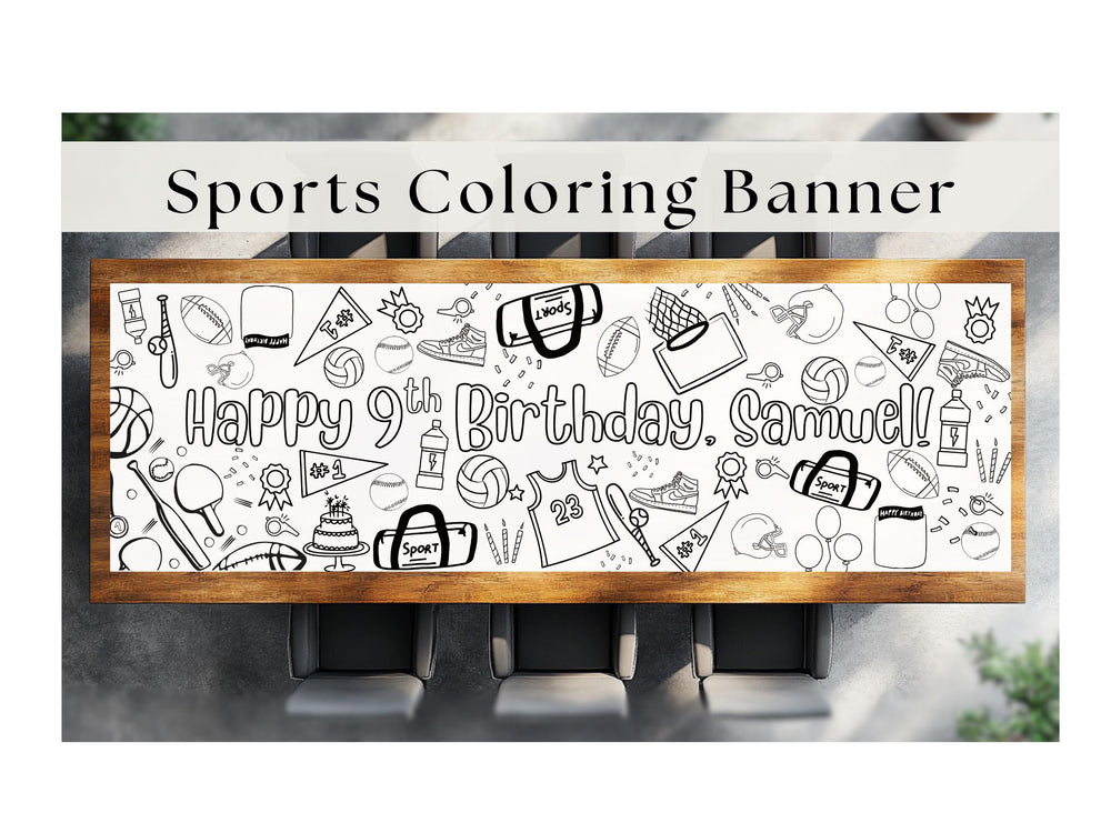 Sports Coloring Banner