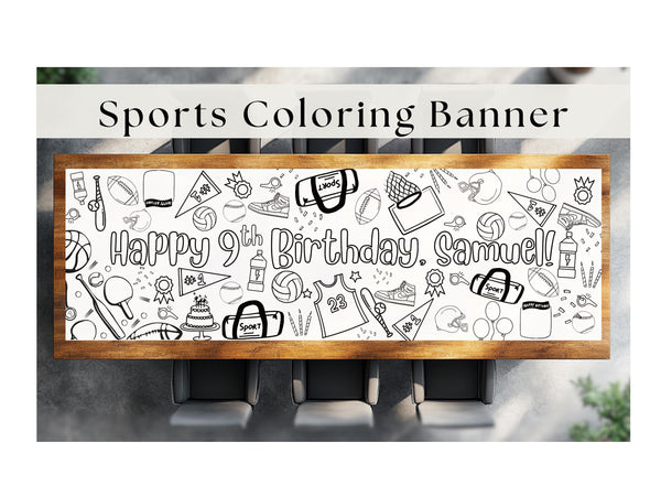 Sports Coloring Banner