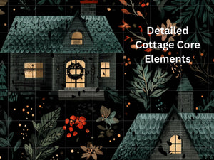 Dark Cottagecore Wrapping Paper Gothic