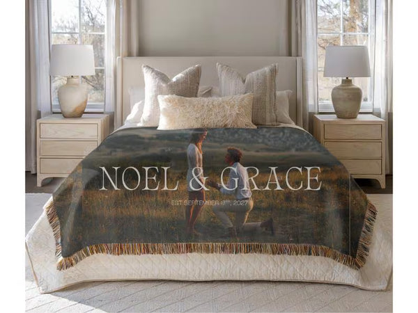 Custom Wedding Bedroom Blanket