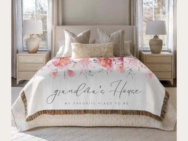 Grandma's House Woven Blanket