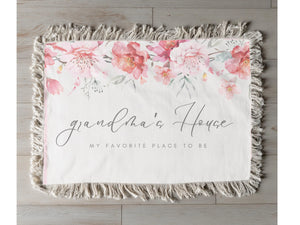 Grandma's House Woven Blanket