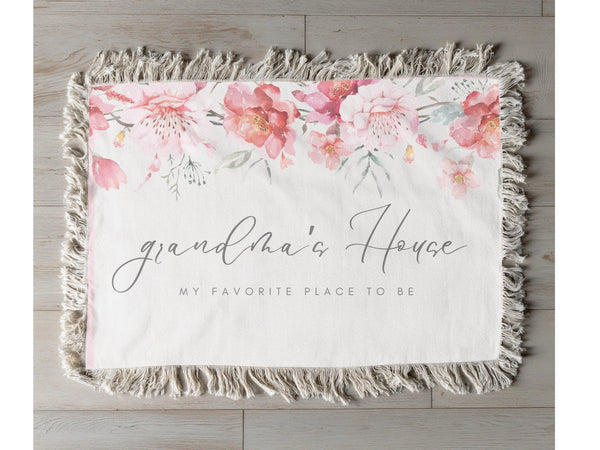 Grandma's House Woven Blanket