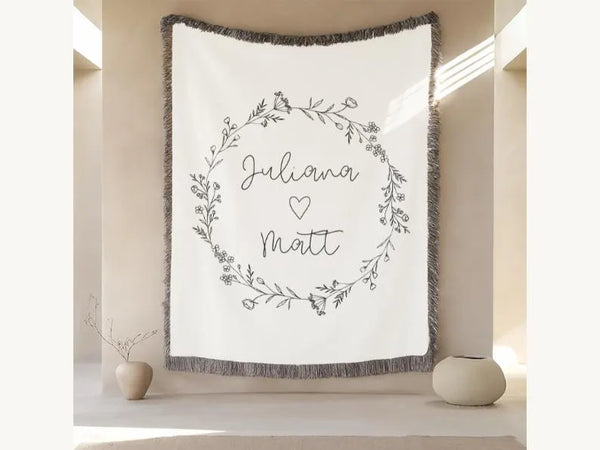 Custom Minimalist Woven Blanket