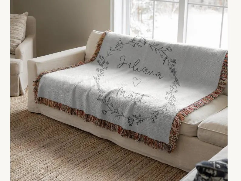 Custom Minimalist Woven Blanket