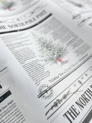Cute North Pole News Wrapping Paper
