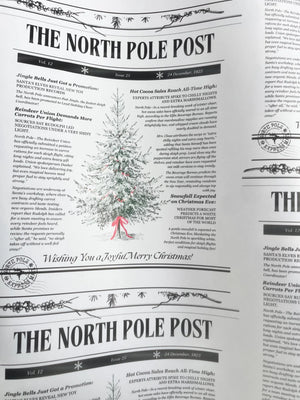 Cute North Pole News Wrapping Paper