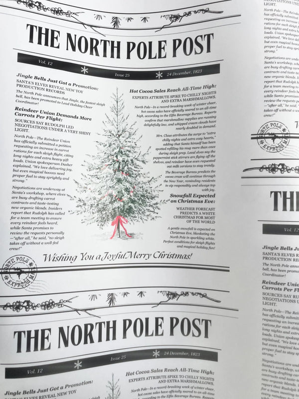 Cute North Pole News Wrapping Paper